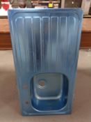 A stainless steel sink and drainer insert, width 95 cm.