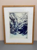 David Belilios : Walk line, mono photograph, signed,