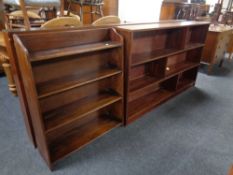 Three 20th century open bookcases