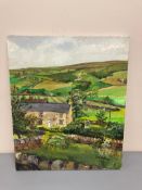 David Belilios : Iris hope burn, oil on canvas, 61 cm x 51 cm.