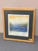 David Belilios : Kielder Dam, signed print, 9/18, 16 cm x 16 cm.