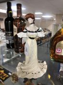 A Coalport china figure : Golden Age - Alexandra at the Ball, numbered 7,