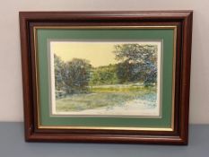 David Belilios : Frozen Rede and Tyne confluence, 4/25, 30 cm x 20 cm.