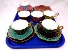Six Royal Stuart china trios