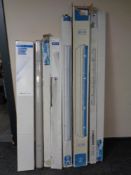 Eight ceiling strip lights