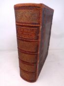 A 19th century leather bound Brown's Holy Bible