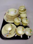 Thirty-six pieces of Aynsley bone china tea ware