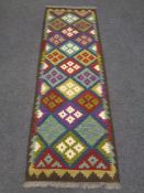 A Maimana Kilim runner 193 cm x 65 cm