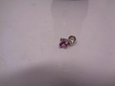 A 9ct white gold pendant