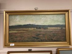 Continental school : oil on board, depicting a landscape,