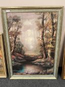 Continental colour print of a forest,