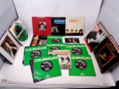 A box of seven inch singles, Beatles,