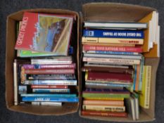 Ttwo boxes of books relating to railways