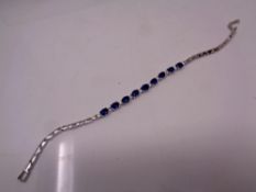 A silver stone cubic zirconia bracelet