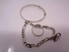 A child's silver bangle,