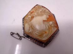 A vintage cameo brooch