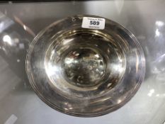 A circular silver dish, Reid & Sons, London 1975,