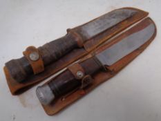 Two hunting knives