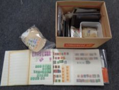 A quantity of world stamps,