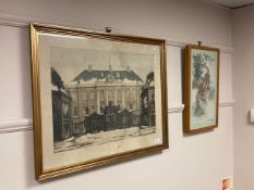 A continental etching depicting a palace,