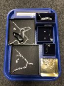 A group of boxed Swarovski jewellery including bangle, bracelet,