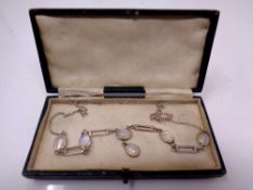 An old silver moonstone necklace