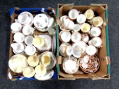 Two boxes of 20th century part tea sets, Florentine, Duchess,