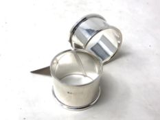 Two silver napkin rings (2) CONDITION REPORT: 46g