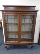 An Edwardian mahogany glazed display cabinet
