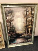 Continental colour print of a forest,