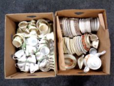 Two boxes of 20th century tea china, Windsor,