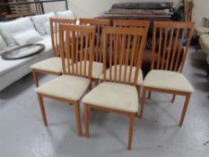 Six contemporary dining room chairs