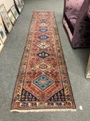 A Heriz design runner 85 cm x 400 cm