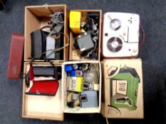 A 20th century reel to reel player,