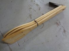 Two boxes of bamboo kitchen utensil sets