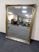 A Victorian style silvered framed over mantle mirror