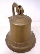 A brass ship's bell