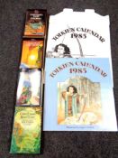A Tolkein calendar 1985 together with four Tolkein books