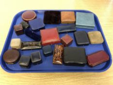 A quantity of antique and later jewellery boxes