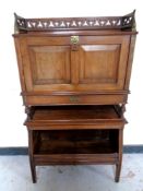 An Edwardian mahogany fall front bureau