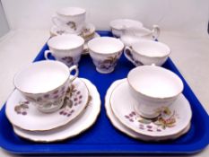 A tray of Crown Royal 20 piece part tea set