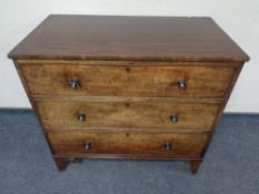 A 19th century mahogany chest of three drawers