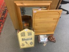 A decorative decoupage waste paper bin by Home Embellishments of Newcastle-upon-Tyne, height 29 cm,