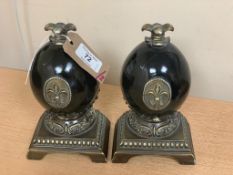 An ornate pair of contemporary bookends, classical in style with 