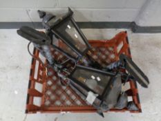 A crate of pair of Victorian style street lamp brackets