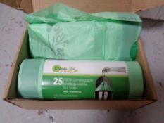 Four boxes of bio-degradable bin liners