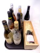 Nine bottles including Casa Silva, sauvignon blanc,