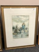 John Hamilton Glass (Scottish 1820-1885) : The Old Tower, Medenblik, watercolour, signed,