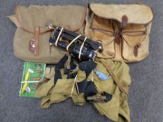 A box of fishing bags, lures,