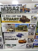 ARV Club modelling kits - Group of six 1:35 scale military models (as illustrated)